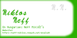 miklos neff business card